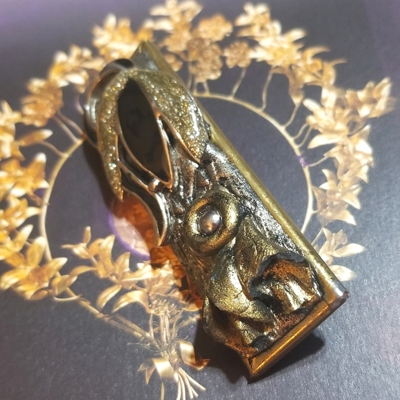 1960s Brutalist Artisan Mixed Media Brooch OOAK - Picture 4 of 8